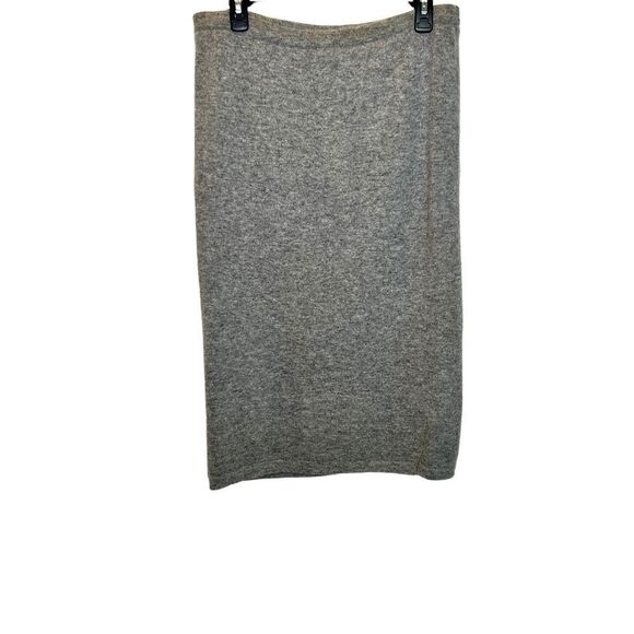 Vintage Lambswool Cashmere Blend Pencil Skirt by L'ULTIMA in Gray Size Large